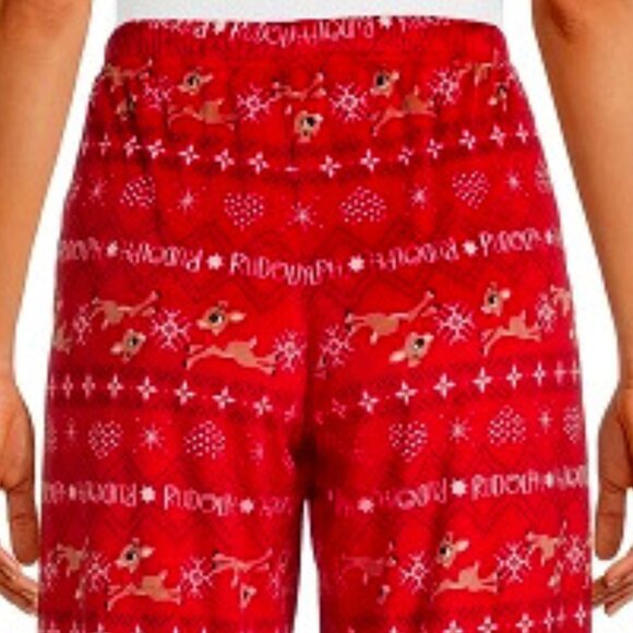 RUDOLPH THE RED-NOSED REINDEER Velour Sleep Pants w/ Pockets SZ 2X (18W-20W)~NEW - Picture 5 of 7